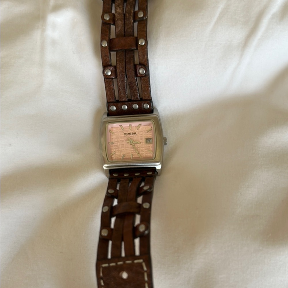Fossil Brown Leather Strap Watch